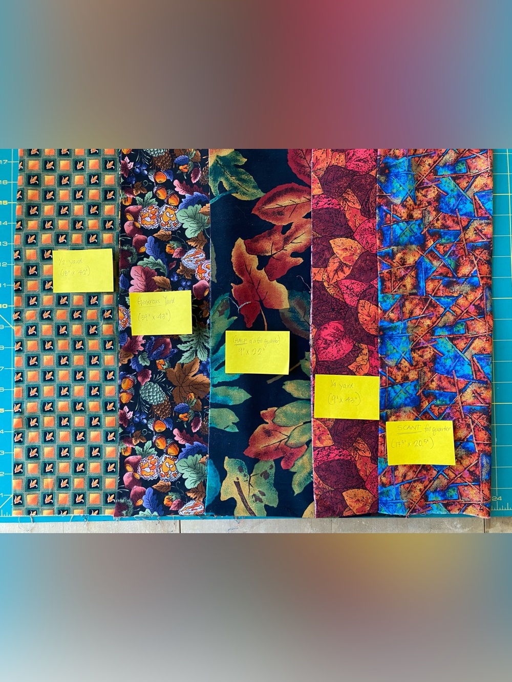 Fall  Colors! 100% Cotton Quilt.  Fabrics. Yd., 1/2 yd., 1/4 yd., & remnants.